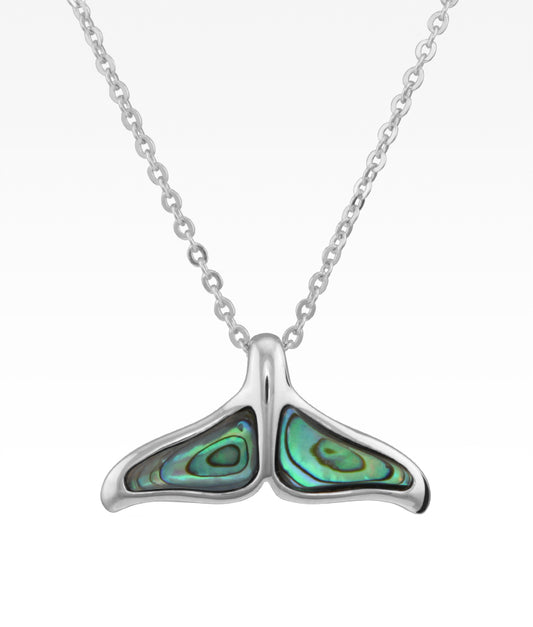 Abalone Whale Tail Necklace