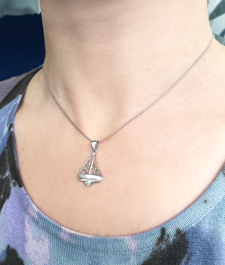 Harbor Sailboat Necklace