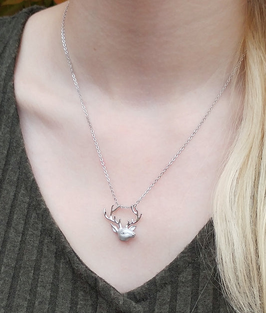 Deer Profile Necklace